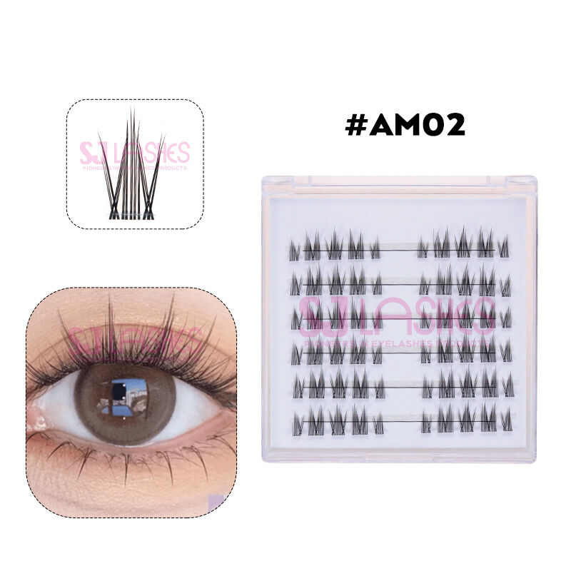 Press-On na Manga/Anime na Cluster na Eyelash#AM