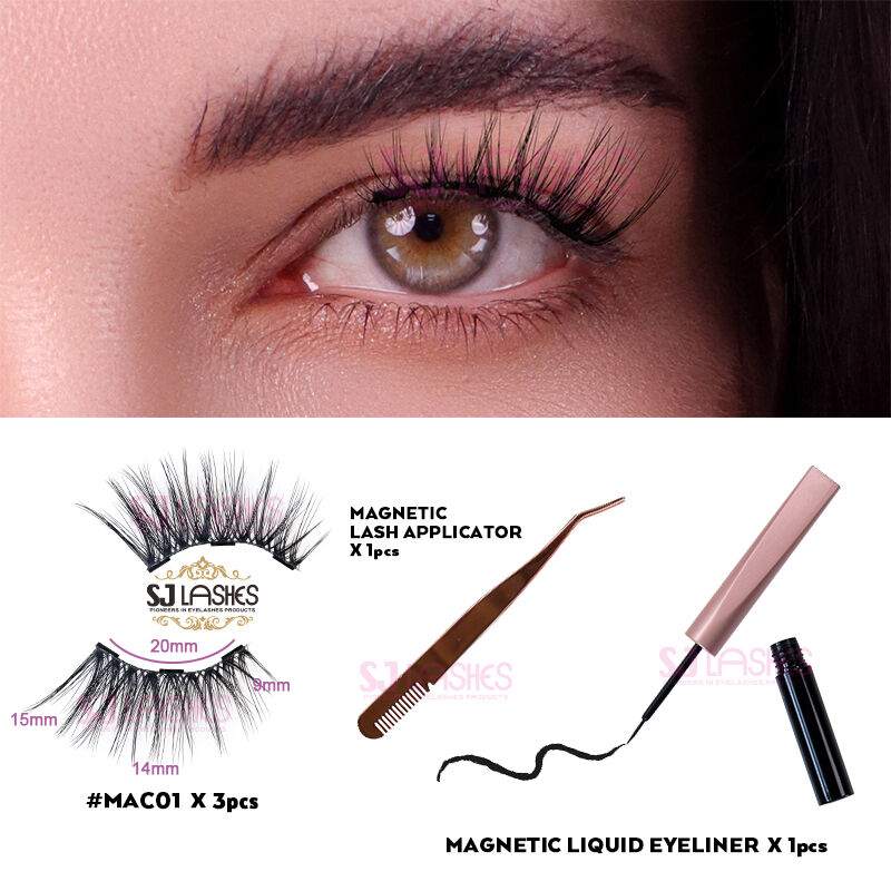 3D Fluffy Half Magnetic Micro-Lock Eyelashes #MAC