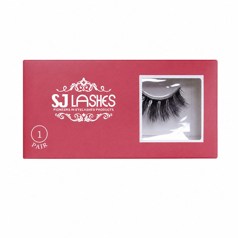 SJ LASHES Factory Wholesale Premium Pink Eyelash Packaging Box | Custom Logo Private Label Lash Case with Window OEM/ODM