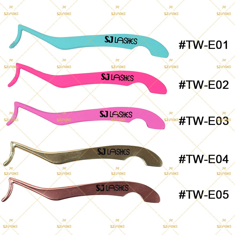 Factory Wholesale Curved Plastic Eyelash Applicator (TW-E) | Cluster Lash Placement Tool