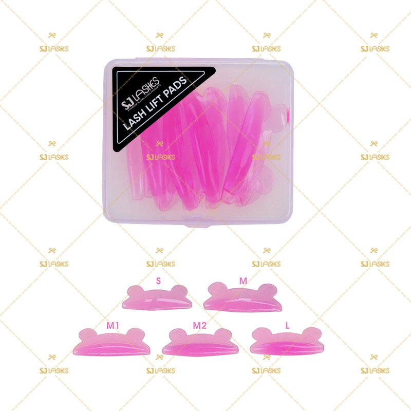 Factory 5 Sizes Glueless Lash Rod (Pink) | Wholesale Eyelash Lifting No Glue Rollers