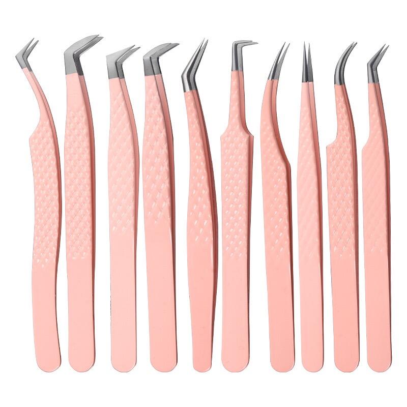 Trending 10-Piece Fiber Tip Tweezer Collection (Rose Gold Finish)