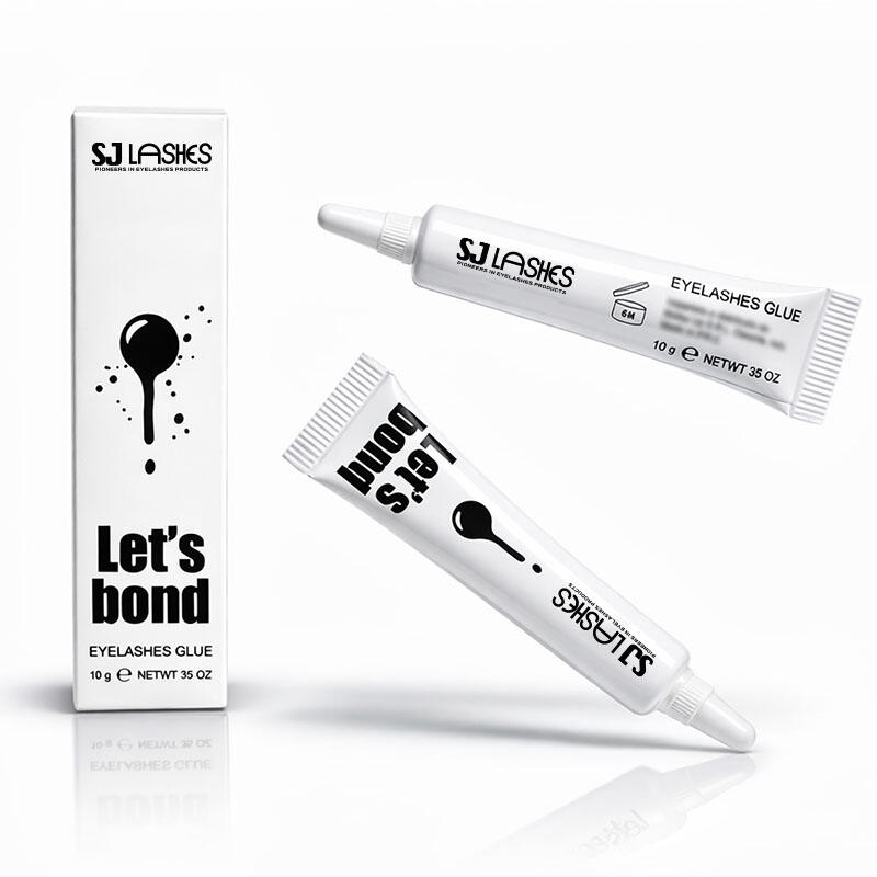 SJ LASHES Factory Wholesale Private Label Eyelash Glue 10ML Tube Packaging | Custom Logo Adhesive Tube Retail Case OEM