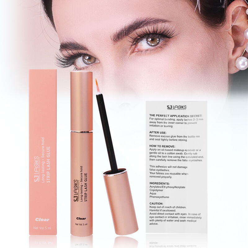 SJ LASHES Factory Wholesale Private Label 5ML Strip Lash Glue with Applicator | Custom Logo Packaging & Instruction Manual OEM