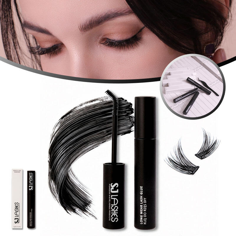 SJ LASHES Private Label Segmented Eyelash Glue, Protective Sealant & Remover Tubes | Custom Logo Tube Printing & Retail Box Packaging OEM