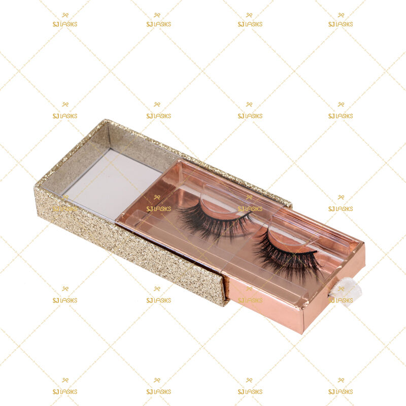 SJ LASHES Factory Wholesale Private Label Custom Drawer Eyelash Packaging Box | Cardboard Sleeve Pull-Out Case OEM