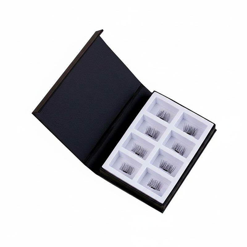 SJ LASHES Factory Wholesale Luxury 4 Pairs Magnetic Cluster Eyelash Gift Box | Custom Logo Private Label Multi-set Lash Packaging OEM/ODM 