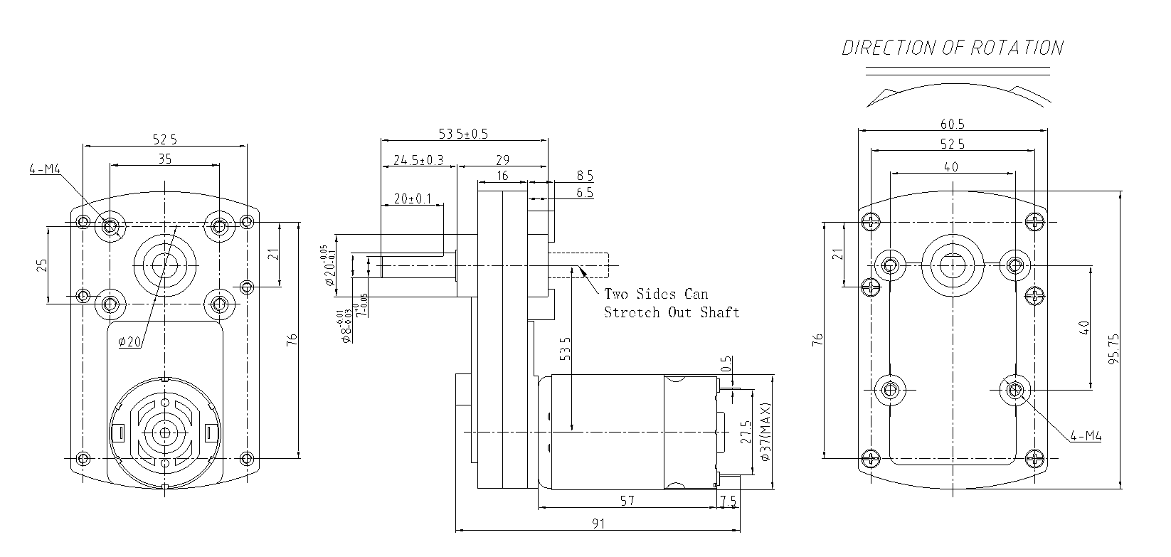 factory goods 9660mm gearbox size 12v 24v low rpm large torque 50kgfcm 5 nm 50rpm 100rpm 20 watt 15w dc gear motor with ce rohs-0