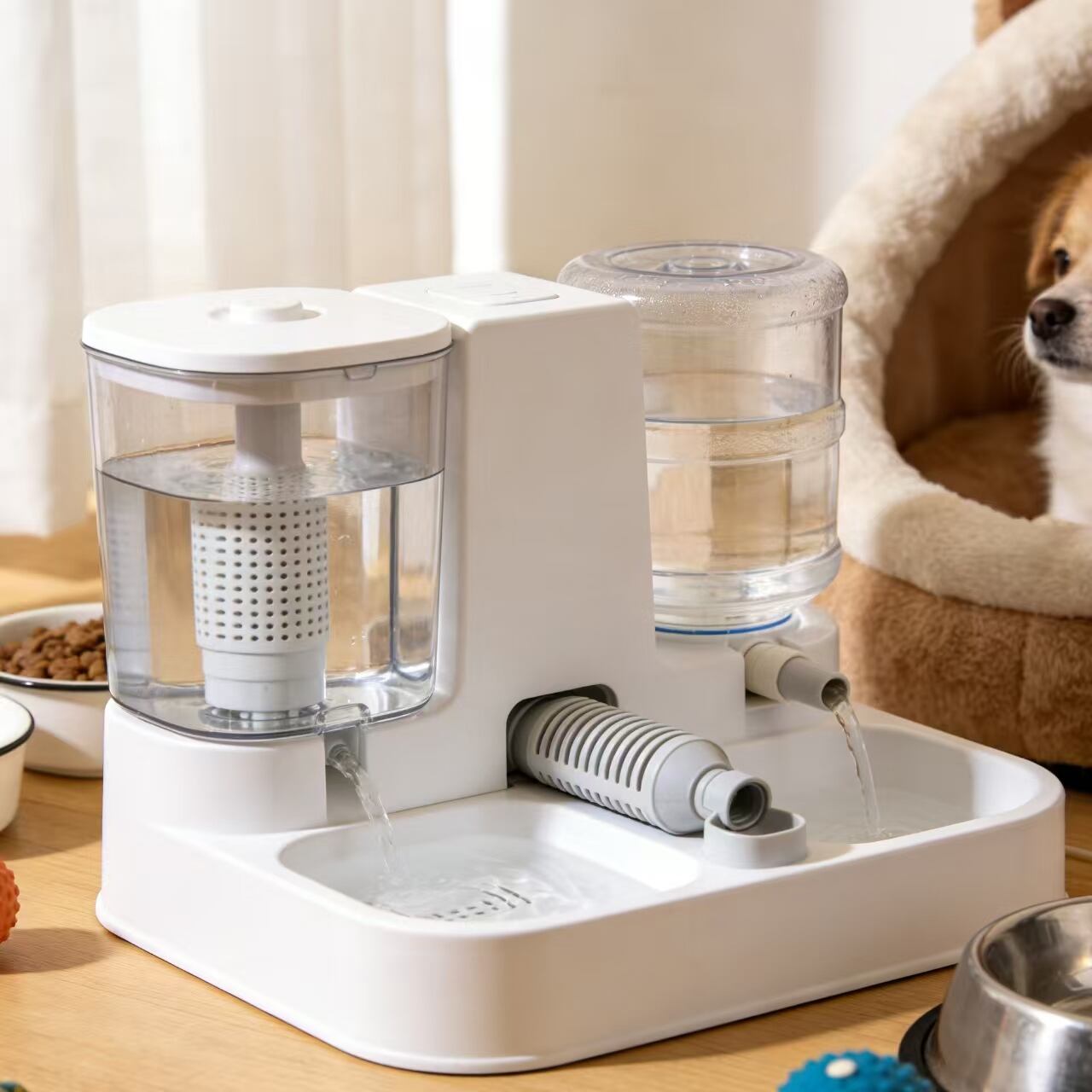 TJX28ZRM Gelykstroom-geartde motor vir huisdierwaterverskaffers: Klein kern-aandrywing, sirkulerende vars water vir huisdierhidrasie