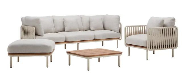 ¿Son adecuadas las piezas de muebles de cuerda para áreas junto a la piscina?