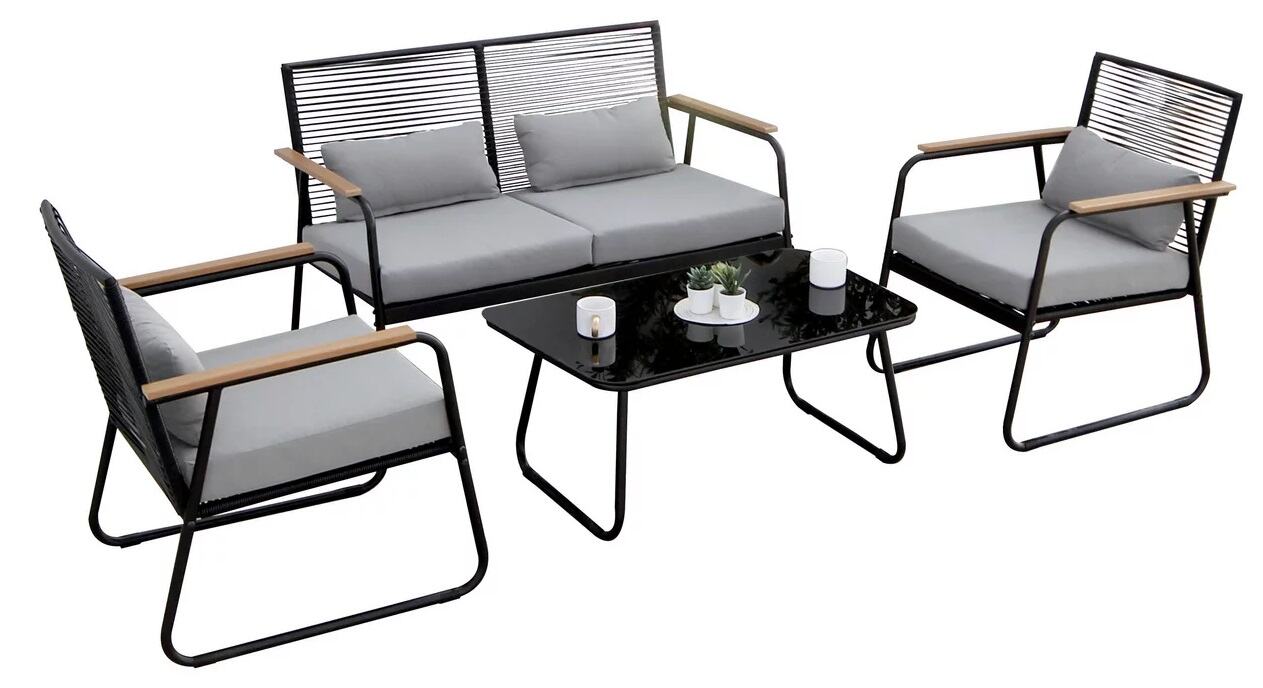 Conjunto de Sofá de Ratán Premium para una Vida al Aire Libre de Lujo