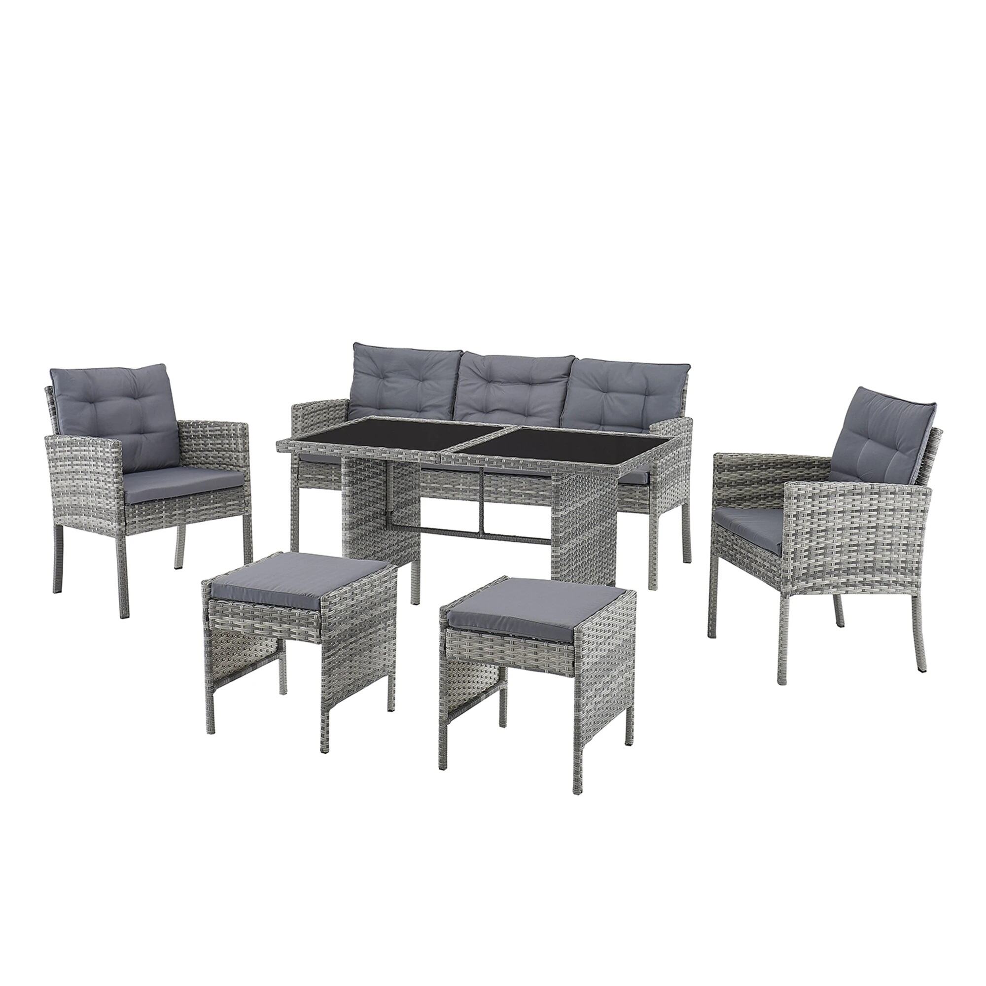 Descubra la comodidad de nuestro juego de sofás de ratán Sofá profundo