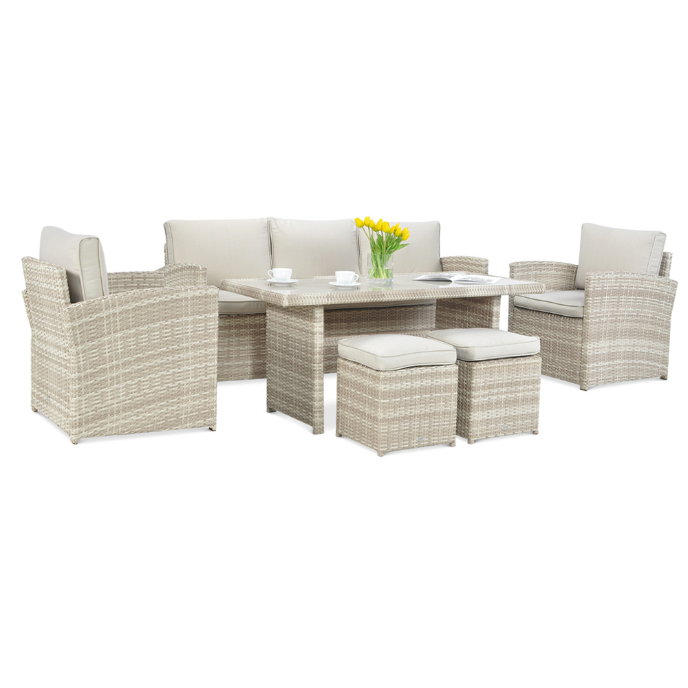 7 Seater Rattan Sofa Dining Set