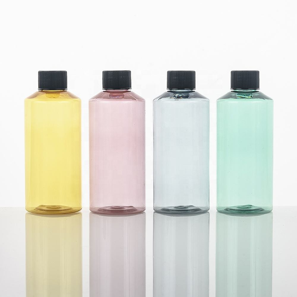 ZLS-220 cc PET özelleştirilebilir biyolojik olarak parçalanabilen plastik şampuan şişesi, sıvı şişesi vidalı kapakla
