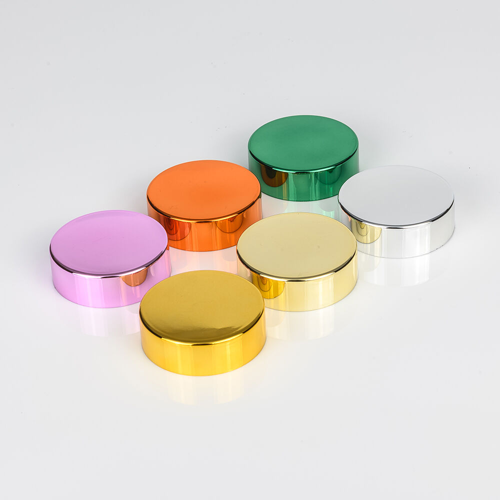 38 mm parlak ABS plastik kapak, takviye ve ilaç konteynerleri için vidalı şişe kapağı