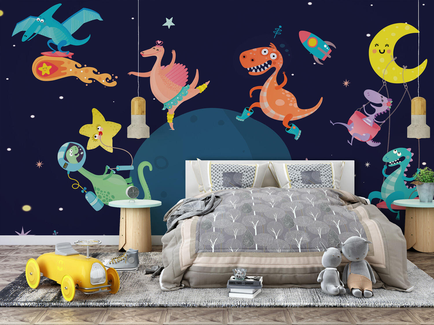 YKML 0215 3D Printed Children's Dream Dinosaur Mural Wallpaper Wall coverings