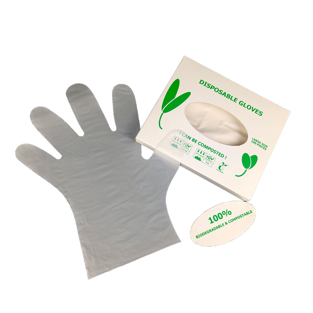 Kompostierbare Handschuhe für Lebensmittelzubereitung Biologisch abbaubar & Kompostierbar aus PLA PBAT Maisstärke Material