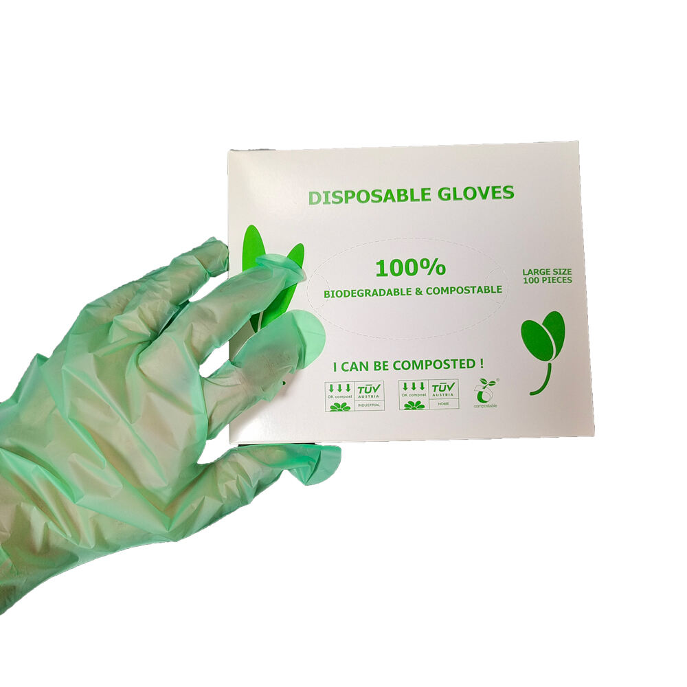 Biologisch abbaubare Einmalhandschuhe Biologisch abbaubar & kompostierbar aus PLA PBAT Maisstärke Material