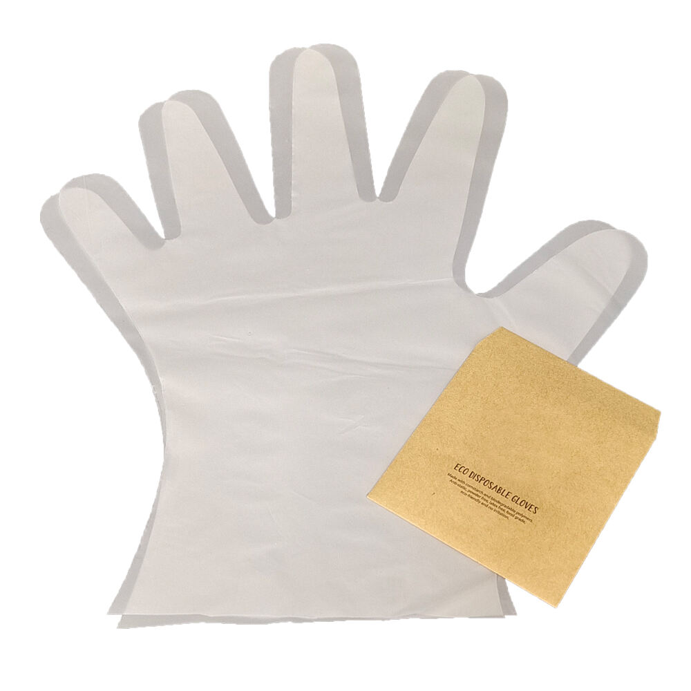 Biologisch abbaubare Handschuhe für den Lebensmitteldienst, kompostierbar aus PLA PBAT Maisstärke Material