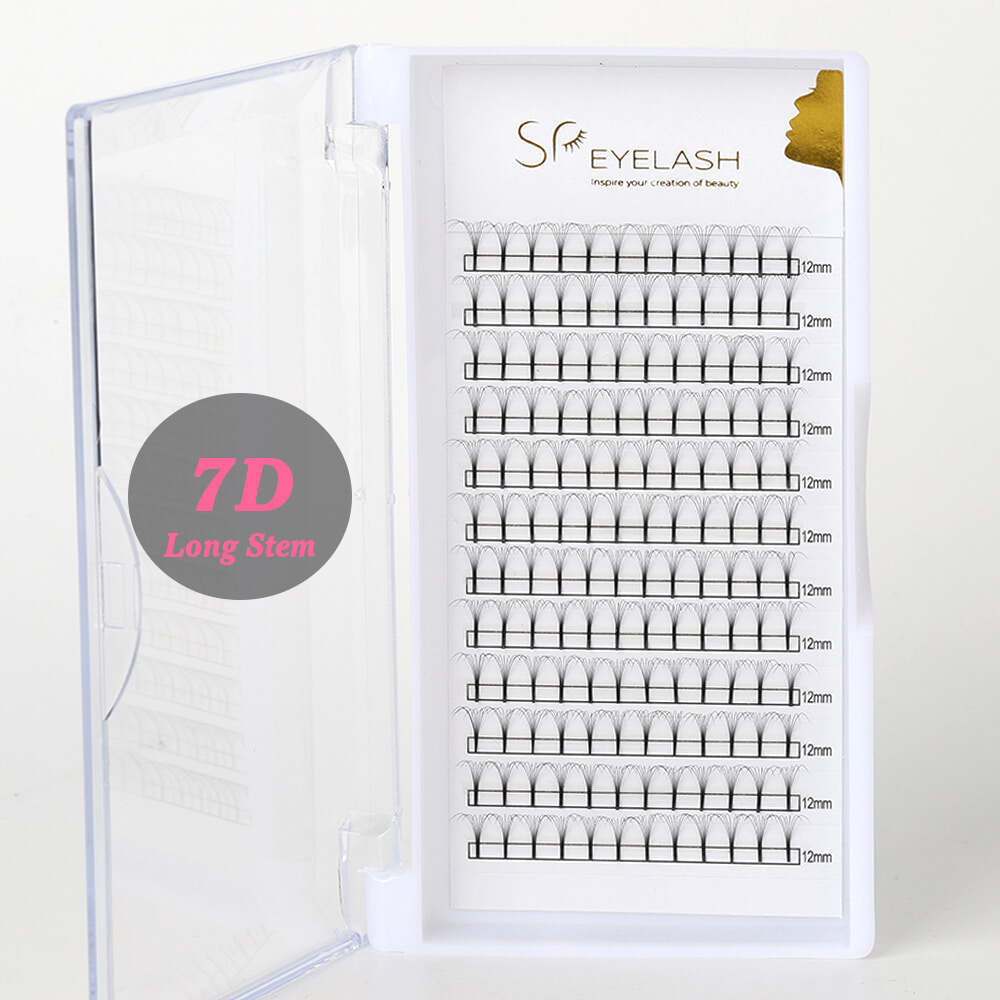 Long Stem Premade Volume Fan Lashes 7D 0.05mm