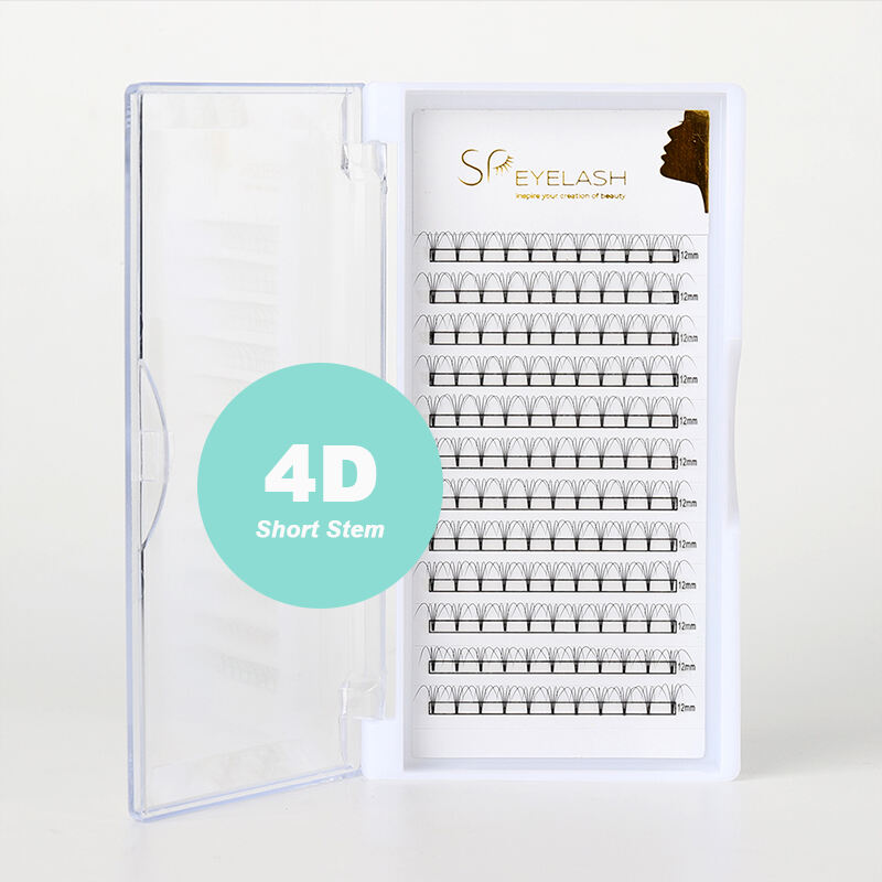 4D Premade Fans Short Stem Lashes 