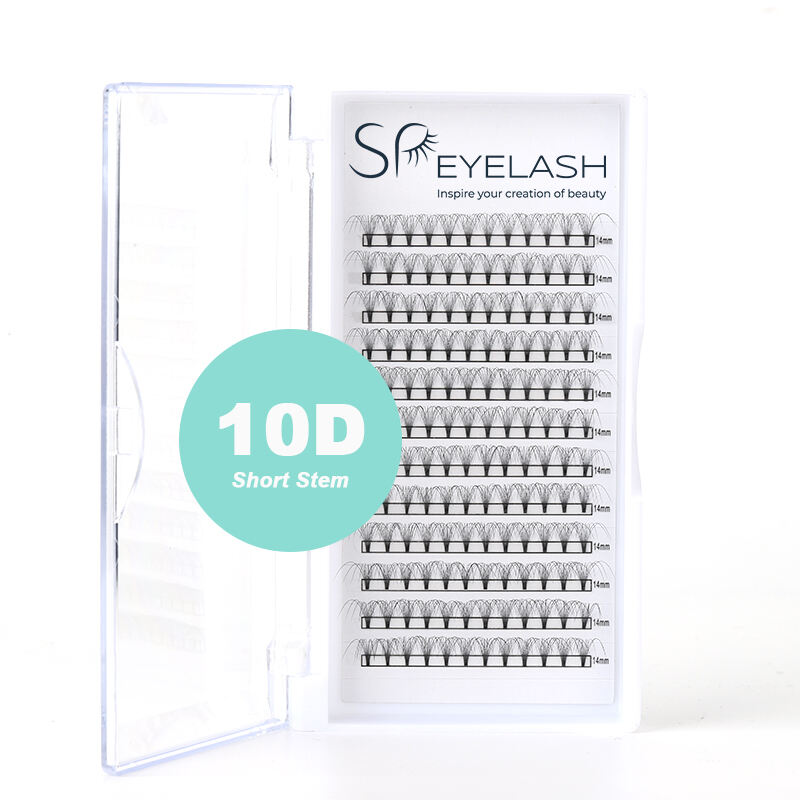 10D Premade Fans Short Stem Lashes 