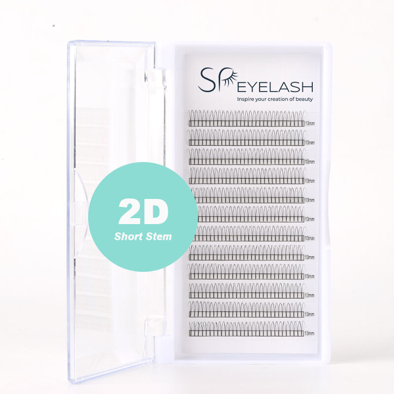 2D Premade Fans Short Stem Lashes 