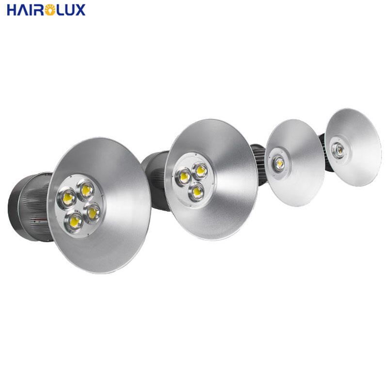 Warehouse COB LED PC Lens High Bay Lights With  Reflector Aluminium Shade Workshop Industrial Lighting