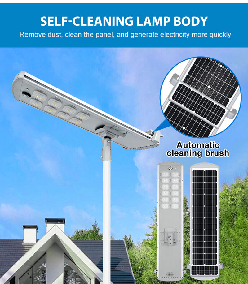 Solutions intégrées de lampadaires solaires pour usage commercial