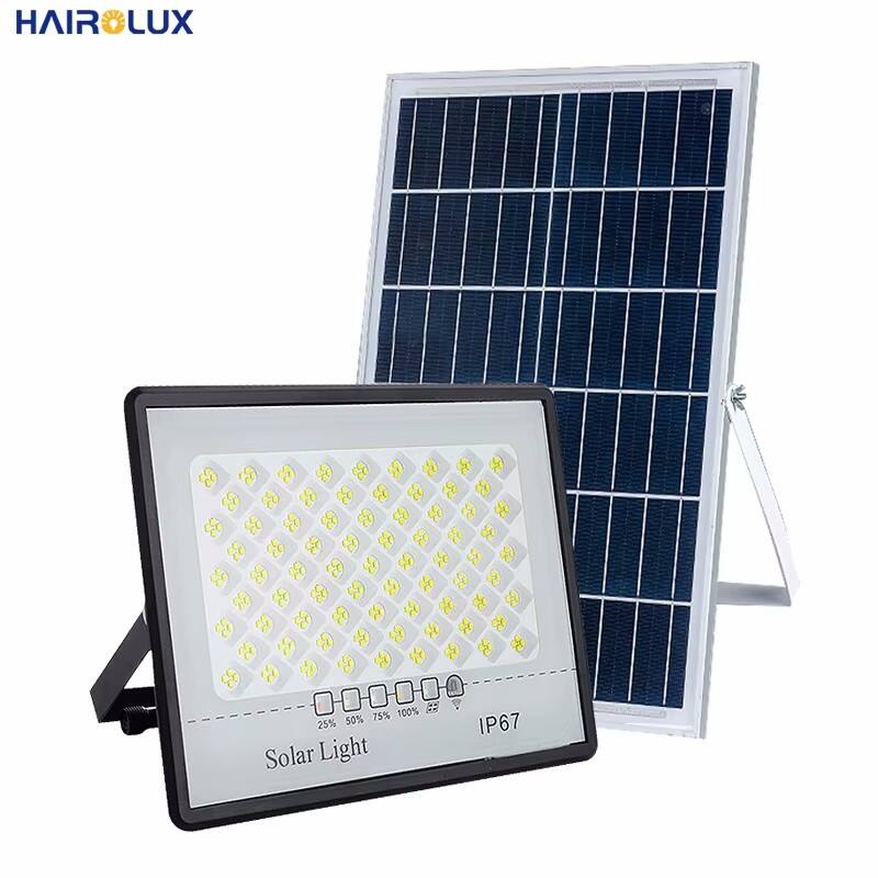 Hairolux Outdoor Ip65 Waterproof 100W 200W 300W 400W 500W Remote Control Led Solar Flood Light