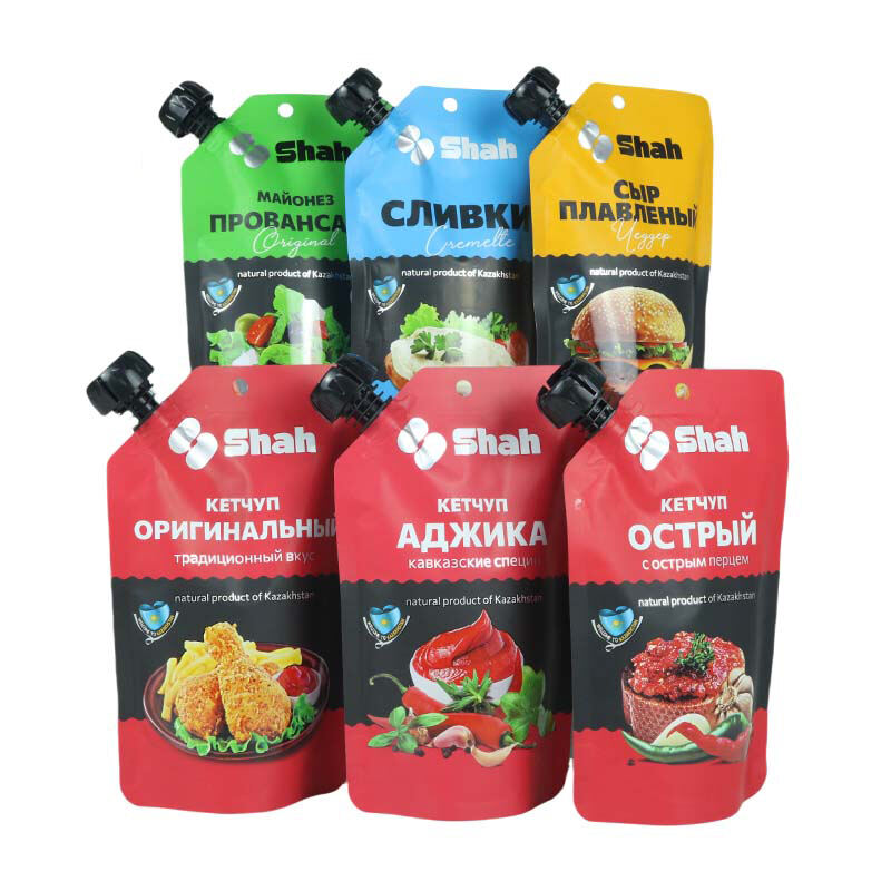 Custom Recoverable Food Grade High Temperature Retort Bag Sauce Juice Yogurt Stand up Spout Pouch Packaging For Liquid    