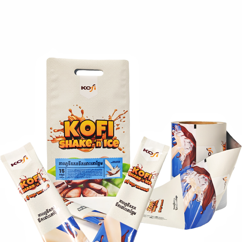 Good Printed Plastic Sealed Film Roll Sachet Hot Lamination Bag BOPP PET Aluminum CPP PE Pouch Coffee Protein Powder Packaging