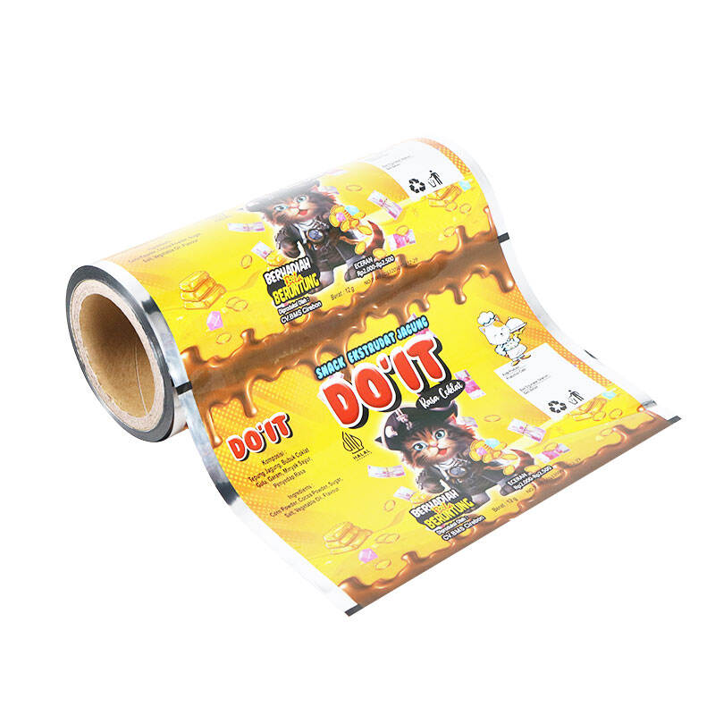 Customized Printed Flexile Plastic Laminated Packaging Roll Film Popcorn Potato Chips Snacks Sachet Roll Film