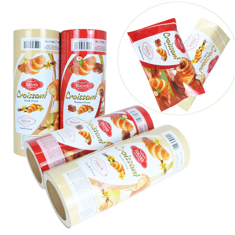 OPP CPP Packaging Film Roll Food Grade Aluminum Foil Laminating Plastic Film Roll Bread Cake Sachet Packaging Film For Food