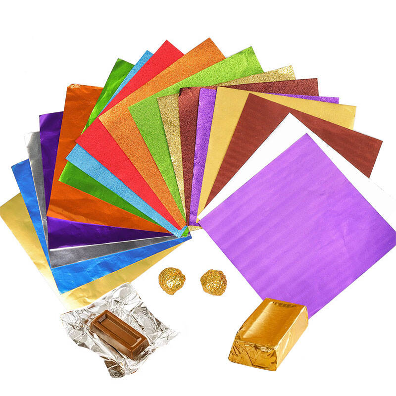 Aluminum Chocolate Wrapping Paper Food Grade Confectionery Foil Rolls for Wrapping Chocolate Gold Foil for Chocolates Wapper
