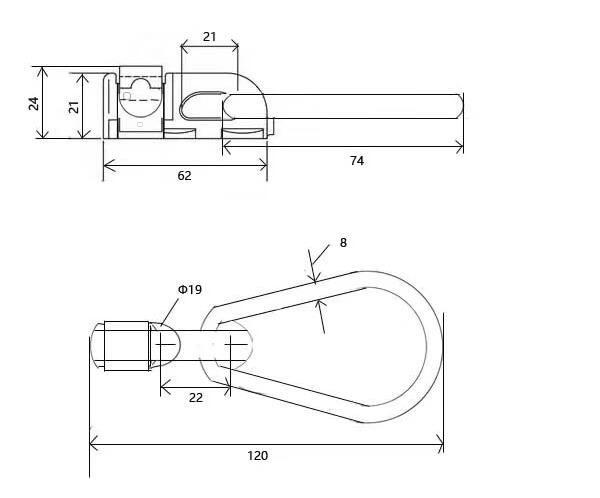 Steel L Track Seat Stud Fitting for Anchor Tie Down Points Airline Rails supplier