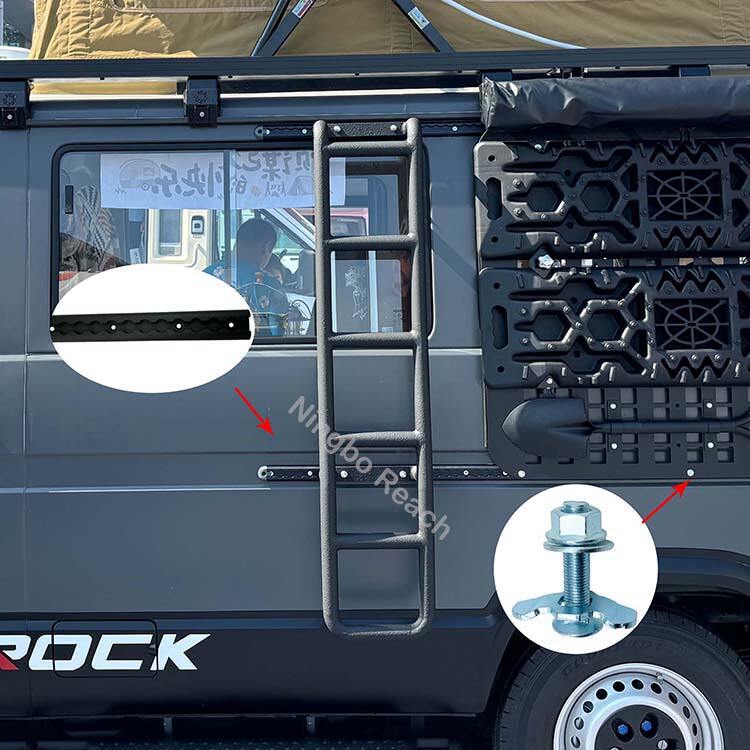 Exterior L-Track System for Overlanding Vans