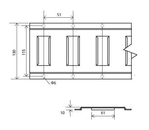 Truck Trailer Powder Coated Black  2' Horizontal Cargo Control E Track with Dust Cap End Cap manufacture