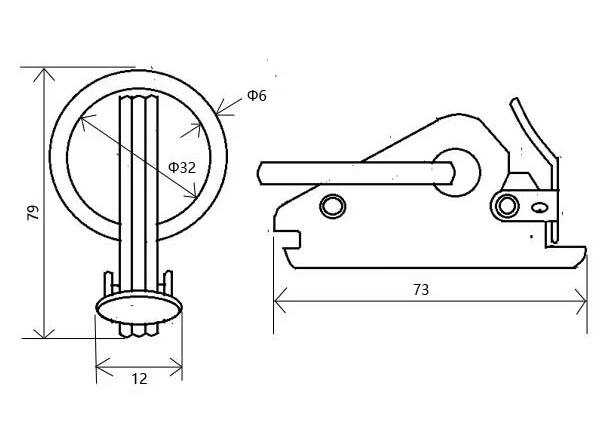 6000lbs Stainless Steel O Ring E Track Tie Down Fitting for Cargo Lashing Strap Ratchet details