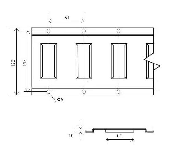 Truck Accessories 2 Feet Logistic Horizontal E Track factory