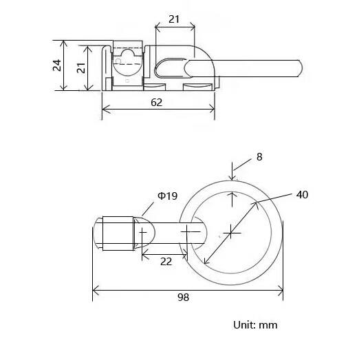 Quality Double Stud Fitting for Logistic and Airline L Track manufacture