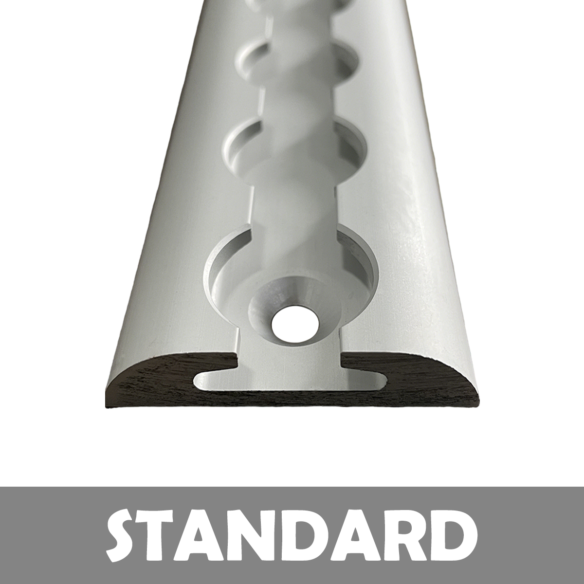 High quality 1ft 1' Airline Logistic L-Track Half-Round Aluminum Load Track Tiedown Surface Mount L Cargo Rail for Truck Trailer 