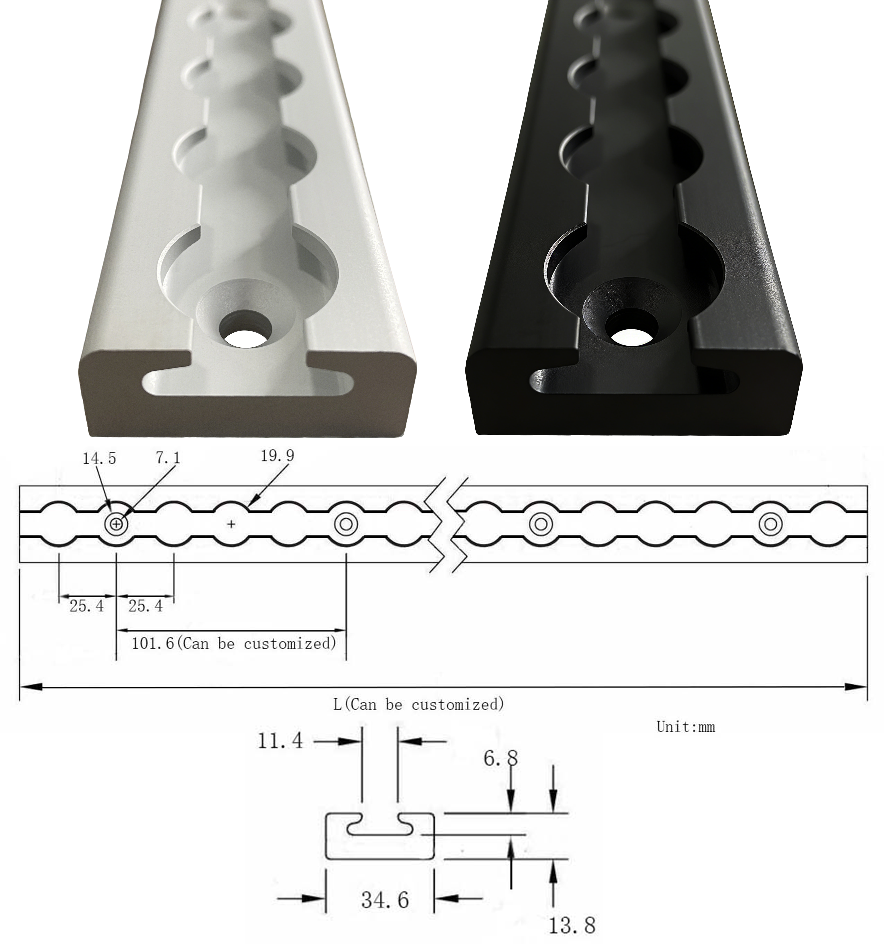 Aluminum Square L Track Rail | Airline Cargo Control Tie Down Rail For Trailer Van