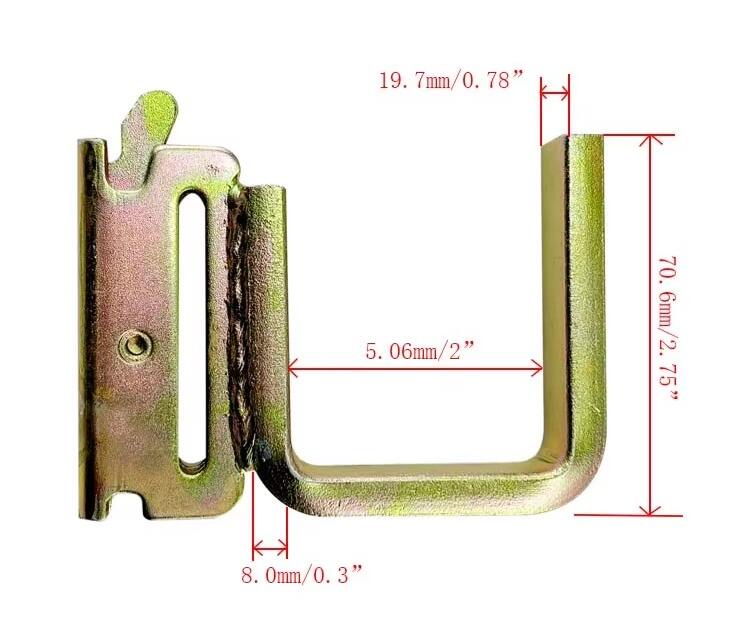 Heavy Duty Organize Holder Mount Shed, Garage Wall Hanger Accessories Extended Flat J Hook E Track Ladder Hooks factory