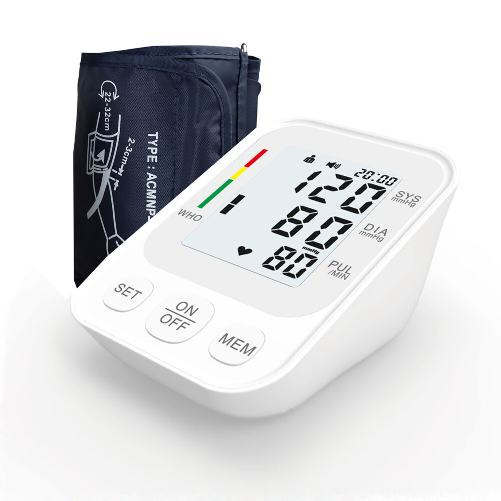 HUAAN Economical Digital Medical Automatic Upper Arm Blood Pressure Monitor, Tri-color coded Backlight,IHB, MB-300D