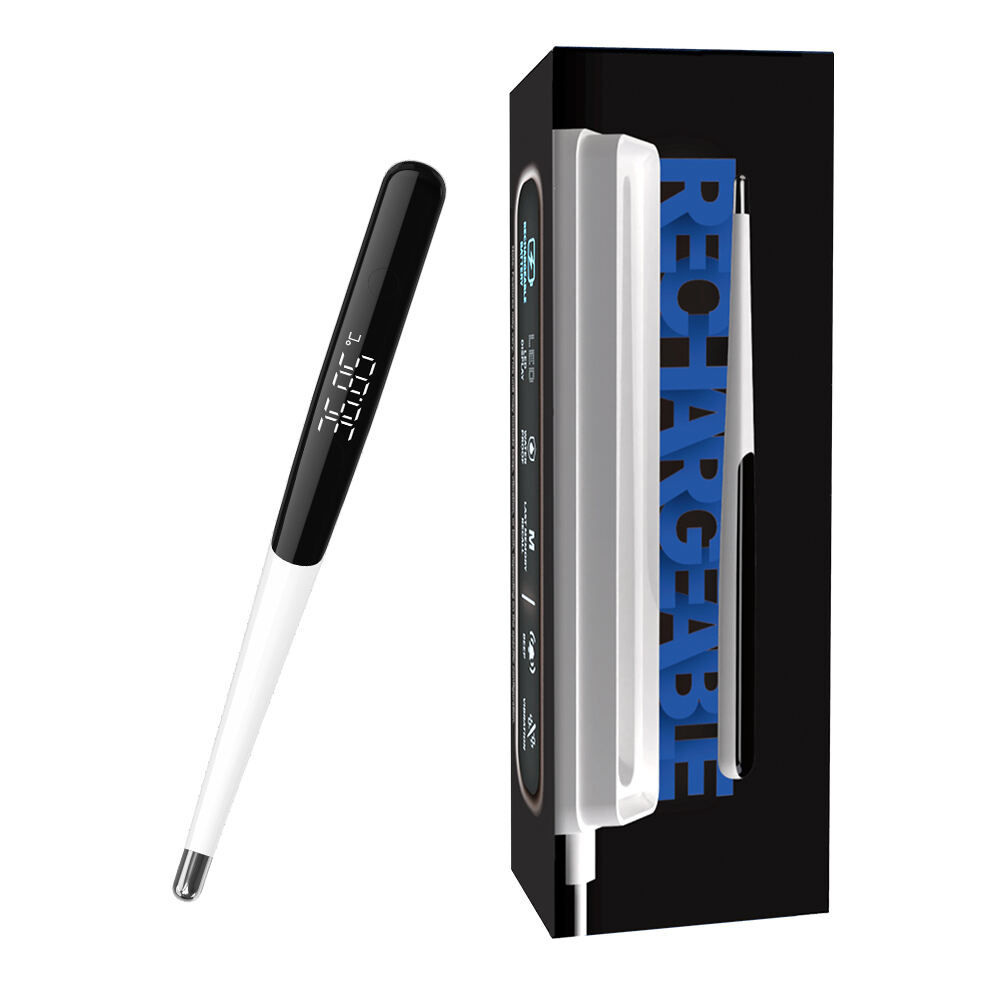 Термометр HUAAN цифровой клинический, жесткий наконечник, 60 секунд, дисплей LED, перезаряжаемый, DT-12A