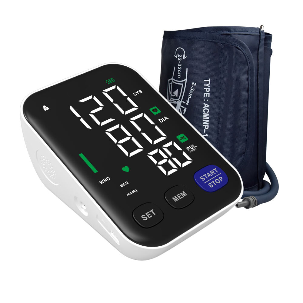 HUAAN Digital Upper Arm Blood Pressure Monitor Machine, Voice Broadcast, LED, MB-300B