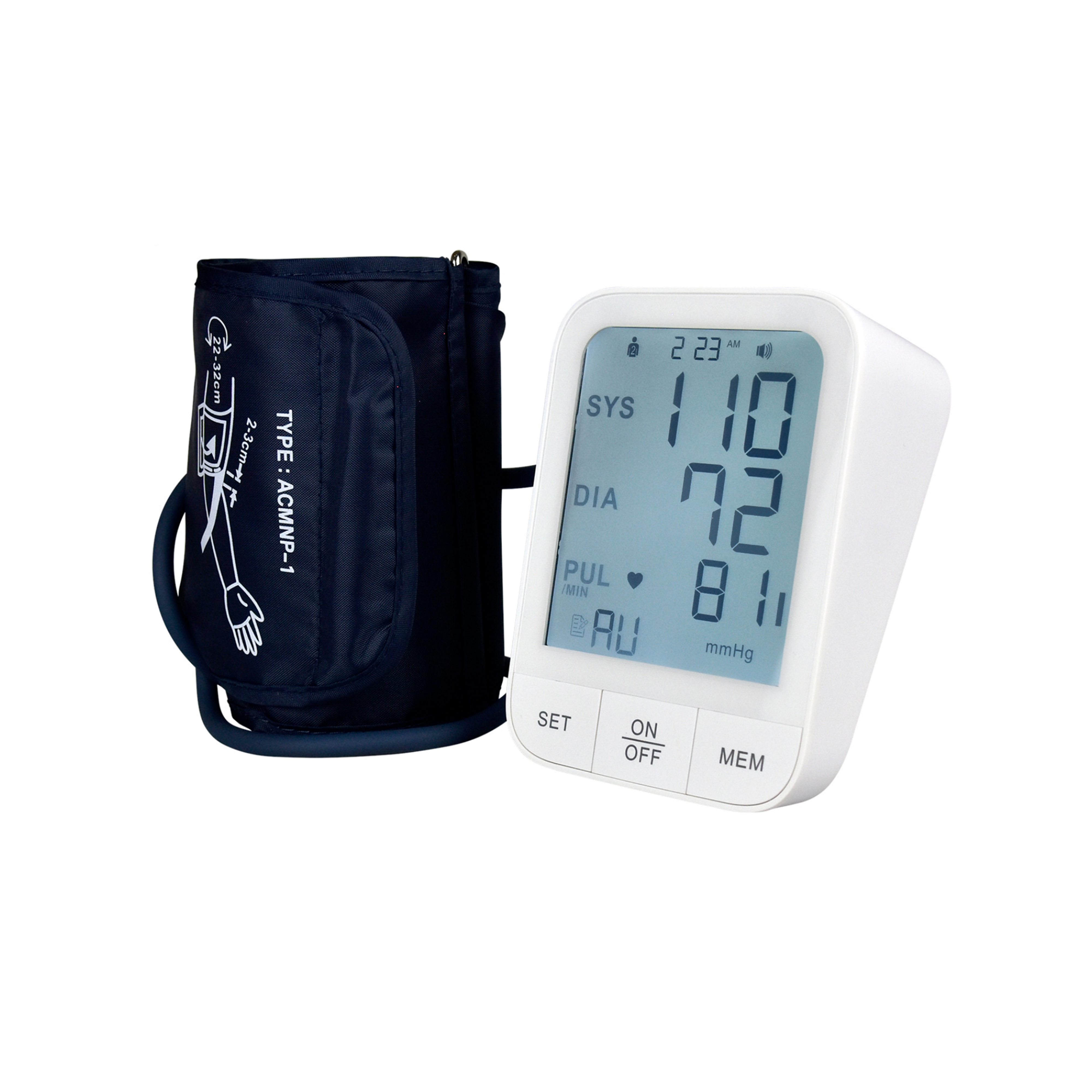 HUAAN ładowalny elektroniczny tonometr na ramię, odczyt głosowy, podświetlenie, MB-300I_S