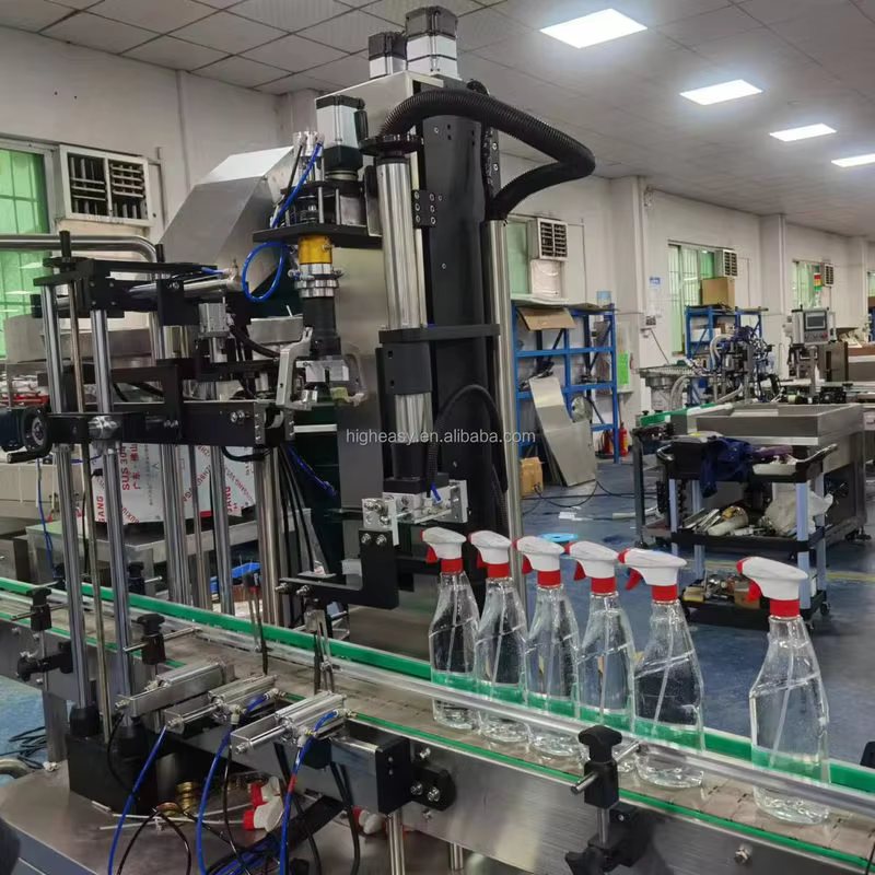 product automatic plc controlled small bottle liquid filling capping labeling machine for food packaging production line-0