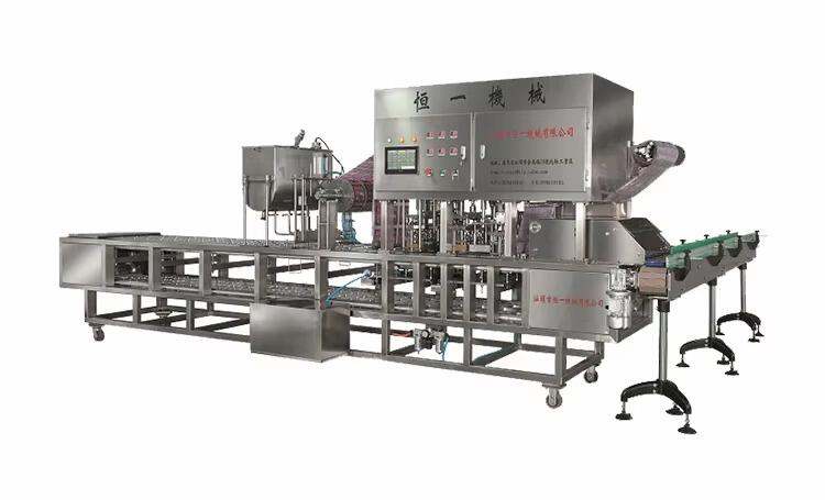 Hot Sale Automatic Pudding Mustard Puree Pure Water Chilli  Rice Meat Cup Filling and Sealing Machine details